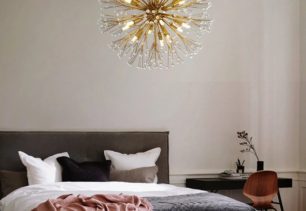 crystal chandelier flush mount light